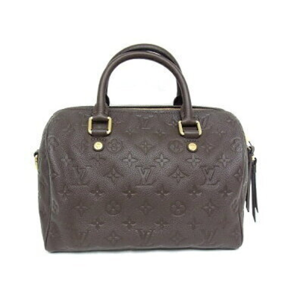 Louis Vuitton Monogram Empreinte Speedy Bandouliere Shoulder Bag Brown